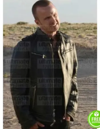 BREAKING BAD SEASON 5 AARON PAUL (JESSE PINKMAN) LEATHER JACKET BREAKING BAD SEASON 5 AARON PAUL (JESSE PINKMAN) LEATHER JACKET