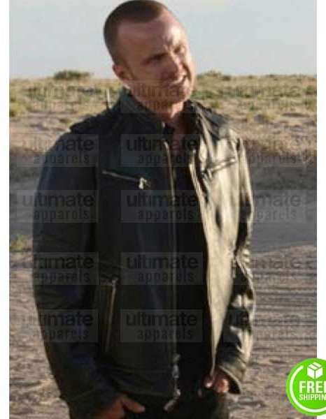 BREAKING BAD SEASON 5 AARON PAUL (JESSE PINKMAN) LEATHER JACKET BREAKING BAD SEASON 5 AARON PAUL (JESSE PINKMAN) LEATHER JACKET