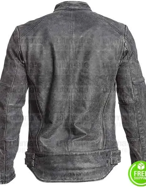CAFE RACER DISTRESSED LEATHER JACKET