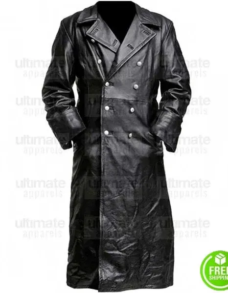 CAPTAIN AMERICA THE FIRST AVENGER HUGO WEAVING (RED SKULL) TRENCH LEATHER COAT CAPTAIN AMERICA THE FIRST AVENGER HUGO WEAVING (RED SKULL) TRENCH LEATHER COAT