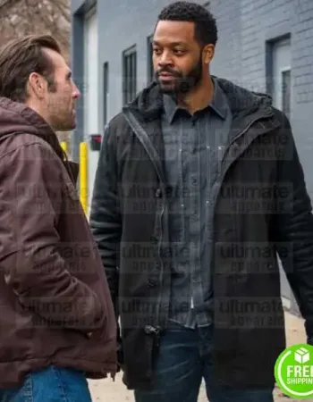 CHICAGO P.D LAROYCE HAWKINS (KEVIN ATWATER) BLACK COTTON COAT