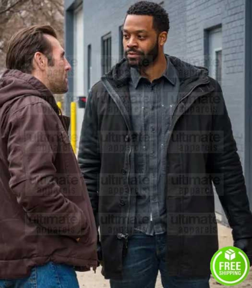 CHICAGO P.D LAROYCE HAWKINS (KEVIN ATWATER) BLACK COTTON COAT