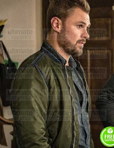 CHICAGO P.D PATRICK JOHN FLUGER (ADAM RUZEK) GREEN COTTON JACKET