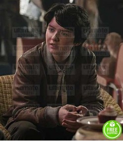 CHILLING ADVENTURES OF SABRINA LACHLAN WATSON (THEO PUTNAM) BOMBER LEATHER JACKET CHILLING ADVENTURES OF SABRINA LACHLAN WATSON (THEO PUTNAM) BOMBER LEATHER JACKET