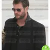 CHRIS HEMSWORTH BLACK WOOL COAT
