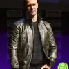 JASON STATHAM CINEMACON 2019 BLACK LEATHER JACKET JASON STATHAM CINEMACON 2019 BLACK LEATHER JACKET