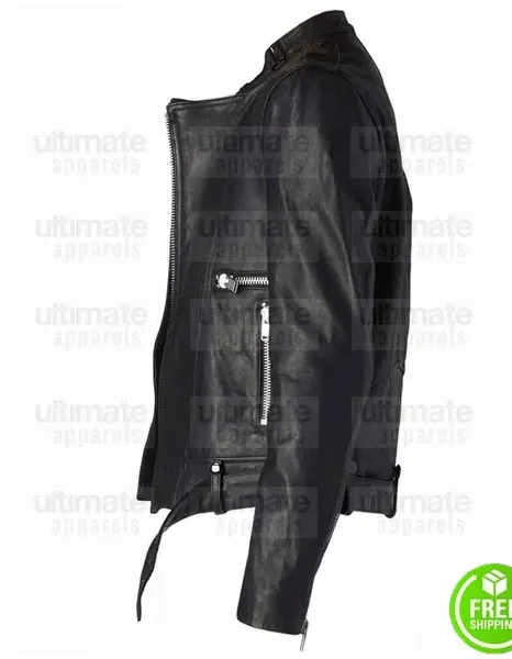 CLASSIC CAFE RACER BLACK LEATHER JACKET CLASSIC CAFE RACER BLACK LEATHER JACKET