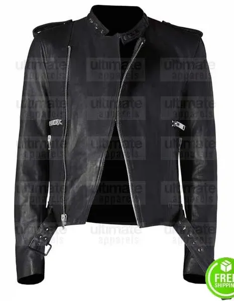 CLASSIC CAFE RACER BLACK LEATHER JACKET CLASSIC CAFE RACER BLACK LEATHER JACKET