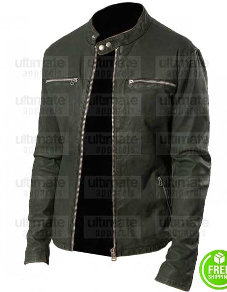 MEN'S DARK GREEN LEATHER JACKET MEN'S DARK GREEN LEATHER JACKET