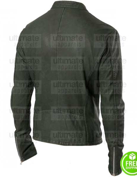 MEN'S DARK GREEN LEATHER JACKET MEN'S DARK GREEN LEATHER JACKET