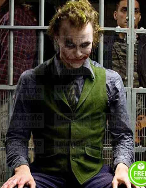 THE DARK KNIGHT HEATH LEDGER (JOKER) GREEN COTTON VEST THE DARK KNIGHT HEATH LEDGER (JOKER) GREEN COTTON VEST