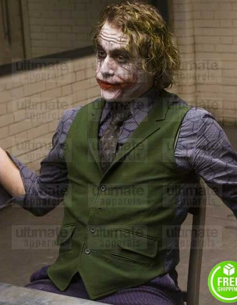 THE DARK KNIGHT HEATH LEDGER (JOKER) GREEN COTTON VEST THE DARK KNIGHT HEATH LEDGER (JOKER) GREEN COTTON VEST