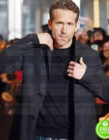DEADPOOL 2 EVENT RYAN REYNOLDS (WADE WILSON) BLACK COTTON COAT DEADPOOL 2 EVENT RYAN REYNOLDS (WADE WILSON) BLACK COTTON COAT