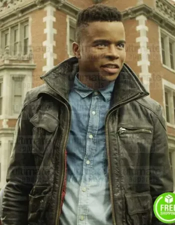 DEAR WHITE PEOPLE MARQUE RICHARDSON (REGGIE GREEN) BROWN LEATHER JACKET