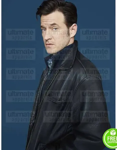 DIETLAND ADAM ROTHENBERG (DOMINIC O'SHEA) BLACK LEATHER JACKET