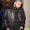 DRAKE BLACK FUR COLLAR LEATHER JACKET