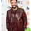 AUBREY DRAKE GRAHAM MAROON BOMBER LEATHER JACKET