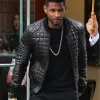 DRAKE QUILTED BLACK BOMBER LEATHER JACKET DRAKE QUILTED BLACK BOMBER LEATHER JACKET