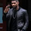 DRAKE QUILTED BLACK BOMBER LEATHER JACKET DRAKE QUILTED BLACK BOMBER LEATHER JACKET