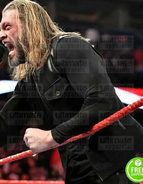 WWE RAW EDGE RETURN 2K20 BLACK LEATHER VEST