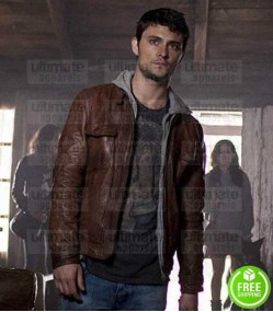 EVIL DEAD SHILOH FERNANDEZ (DAVID) BROWN LEATHER JACKET