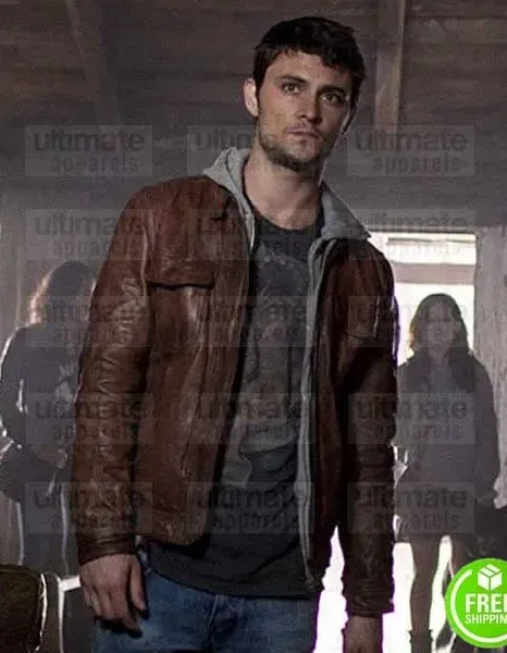 EVIL DEAD SHILOH FERNANDEZ (DAVID) BROWN LEATHER JACKET EVIL DEAD SHILOH FERNANDEZ (DAVID) BROWN LEATHER JACKET