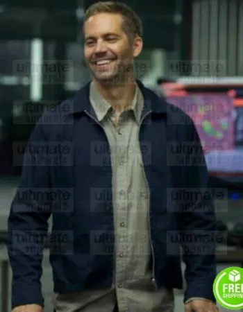 FAST AND FURIOUS 7 PAUL WALKER (BRIAN O'CONNER) BLUE COTTON JACKET
