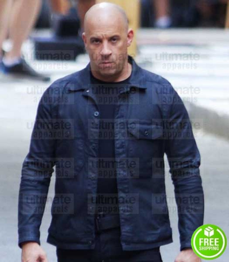FAST AND FURIOUS 8 VIN DIESEL (DOMINIC TORETTO) BLACK COTTON JACKET