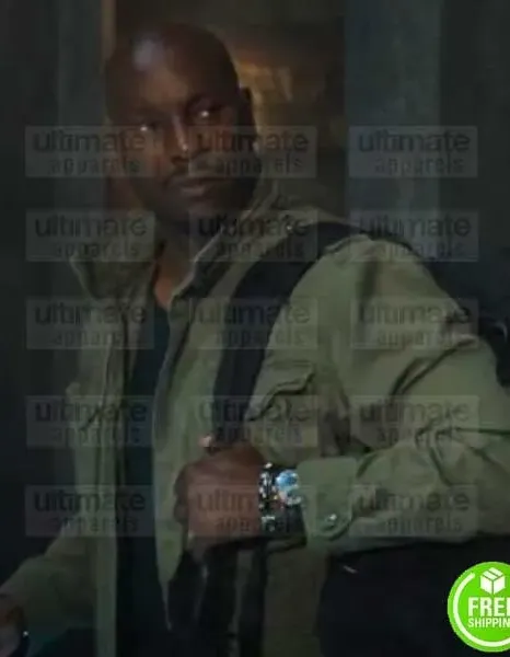 FAST AND FURIOUS 9 TYRESE GIBSON (ROMAN PEARCE) BLACK/GREEN COTTON JACKET FAST AND FURIOUS 9 TYRESE GIBSON (ROMAN PEARCE) BLACK/GREEN COTTON JACKET