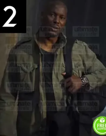 FAST AND FURIOUS 9 TYRESE GIBSON (ROMAN PEARCE) BLACK/GREEN COTTON JACKET FAST AND FURIOUS 9 TYRESE GIBSON (ROMAN PEARCE) BLACK/GREEN COTTON JACKET