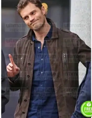 FIFTY SHADES DARKER JAMIE DORNAN (CHRISTIAN GREY) SUEDE LEATHER JACKET