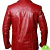 Fight Club Brad Pitt Tyler Durden Red Leather Jacket Fight Club Brad Pitt Tyler Durden Red Leather Jacket