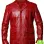 Fight Club Brad Pitt Tyler Durden Red Leather Jacket