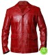 Fight Club Brad Pitt (Tyler Durden) Red Leather Jacket