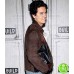FIVE FEET APART COLE SPROUSE (WILL) BROWN LEATHER JACKET