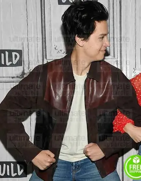 FIVE FEET APART COLE SPROUSE (WILL) BROWN LEATHER JACKET
