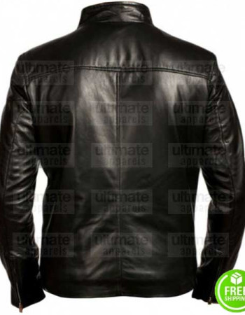 FLASH GORDON ERIC JOHNSON BLACK LEATHER JACKET