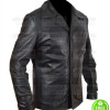 FOUR BUTTONS BLACK LEATHER BLAZER JACKET FOUR BUTTONS BLACK LEATHER BLAZER JACKET