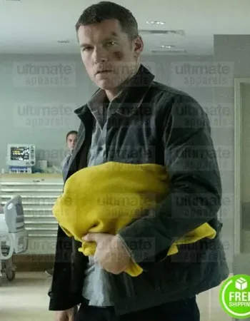 FRACTURED SAM WORTHINGTON (RAY MONROE) BLACK COTTON JACKET