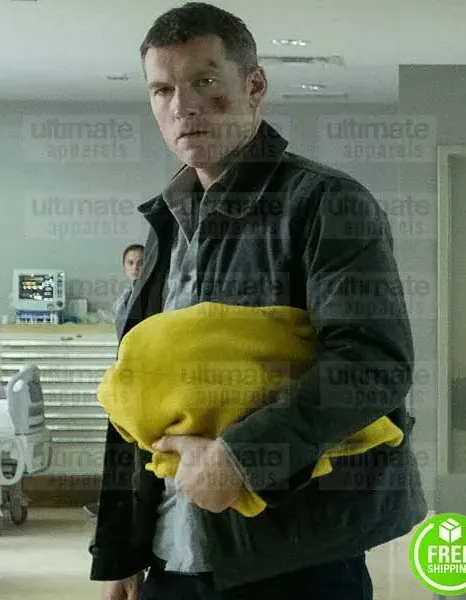 FRACTURED SAM WORTHINGTON (RAY MONROE) BLACK COTTON JACKET FRACTURED SAM WORTHINGTON (RAY MONROE) BLACK COTTON JACKET
