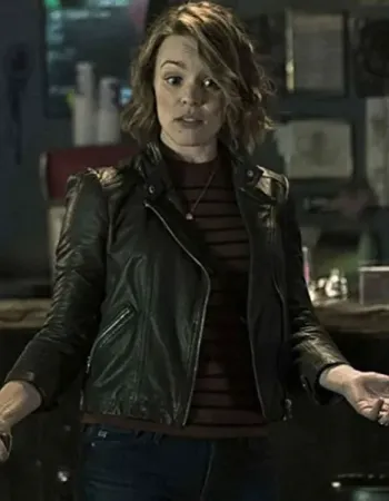 GAME NIGHT RACHEL MCADAMS BIKER LEATHER JACKET