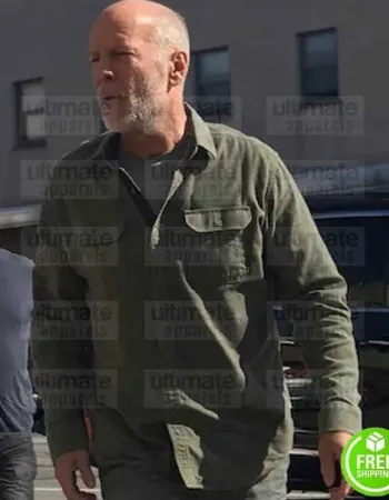 GLASS BRUCE WILLIS (DAVID DUNN) GREEN COTTON JACKET