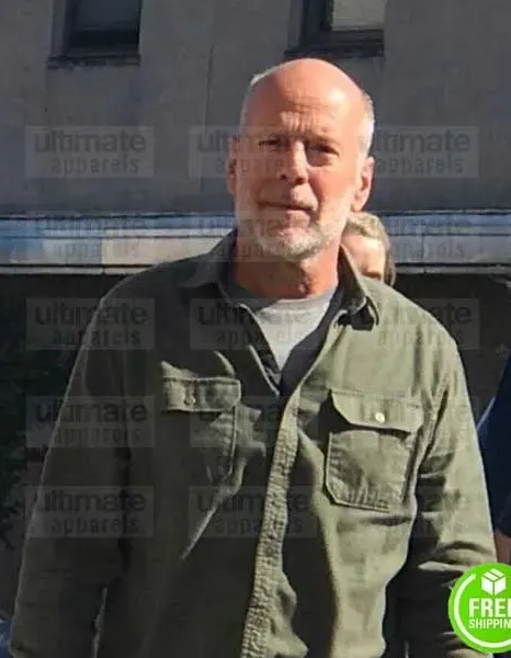 GLASS BRUCE WILLIS (DAVID DUNN) GREEN COTTON JACKET