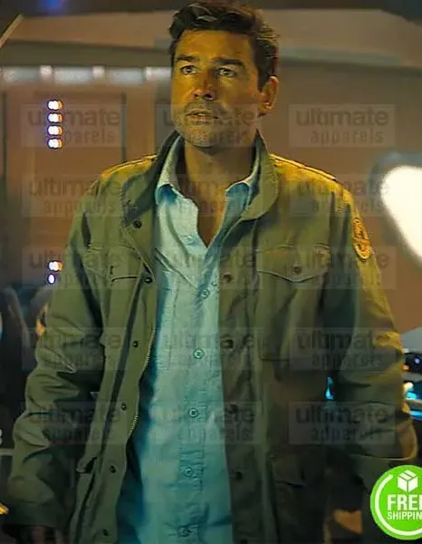GODZILLA KING OF THE MONSTER KYLE CHANDLER (MARK RUSSELL) GREEN JACKET GODZILLA KING OF THE MONSTER KYLE CHANDLER (MARK RUSSELL) GREEN JACKET