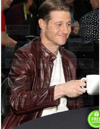 GOTHAM BEN MCKENZIE (JAMES GORDON) BROWN LEATHER JACKET GOTHAM BEN MCKENZIE (JAMES GORDON) BROWN LEATHER JACKET