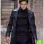 GOTHAM DAVID MAZOUZ (BRUCE WAYNE) BLACK WOOL COAT