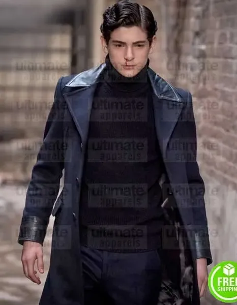 GOTHAM DAVID MAZOUZ (BRUCE WAYNE) BLACK WOOL COAT GOTHAM DAVID MAZOUZ (BRUCE WAYNE) BLACK WOOL COAT
