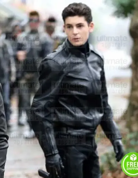 GOTHAM BRUCE WAYNE (DAVID MAZOUZ) BLACK LEATHER JACKET GOTHAM BRUCE WAYNE (DAVID MAZOUZ) BLACK LEATHER JACKET