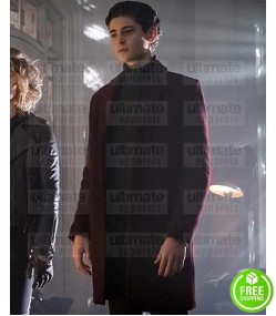 GOTHAM DAVID MAZOUZ (BRUCE WAYNE) MAROON WOOL COAT