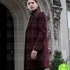 GOTHAM DAVID MAZOUZ (BRUCE WAYNE) MAROON WOOL COAT GOTHAM DAVID MAZOUZ (BRUCE WAYNE) MAROON WOOL COAT